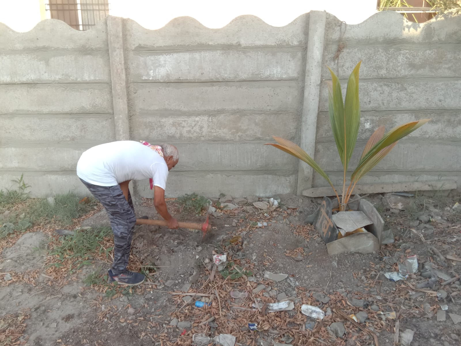 Preparing soil for planting